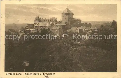 Bergisches Land Schloss Burg Wupper Kat. 