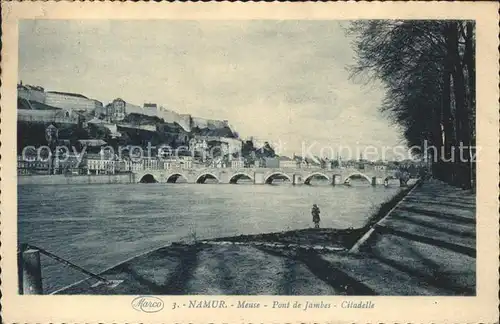 Namur Wallonie Bords de la Meuse Pont de Jambes Citadelle Kat. 