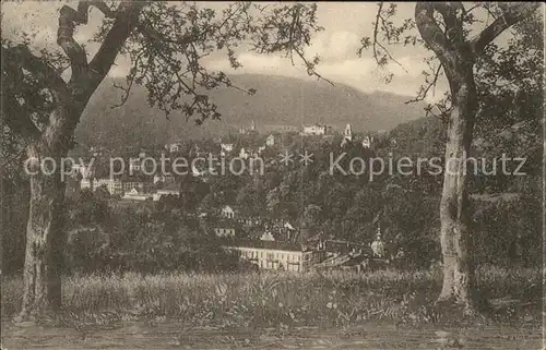 Baden Baden Durchblick vom Waldrand Kat. Baden Baden