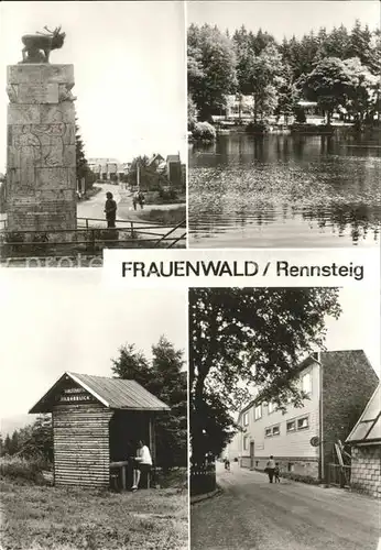 Frauenwald Thueringen Monument Hirsch Waldcafe Lenkgrund Schutzhuette HO Einkaufszentrum Kat. Frauenwald