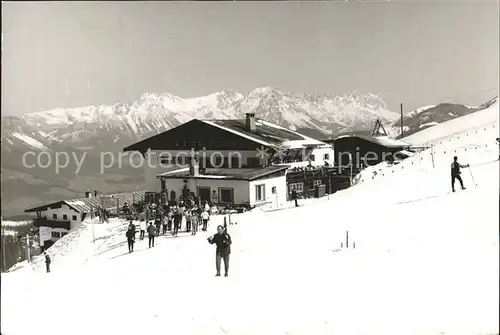 Kufstein Tirol Skigebiet Bergrestaurant Bergstation Wintersport Alpenpanorama Kat. Kufstein