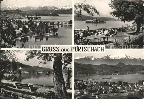 Poertschach Woerthersee Ansichten mit Alpenpanorama Uferpromenade /  /