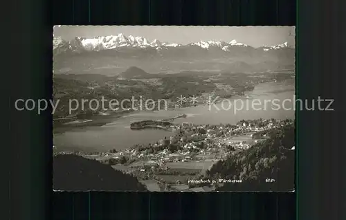 Poertschach Woerthersee Panorama mit Alpen /  /