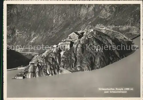 Grimsel Pass Grimselnollen Hospiz und Grimselstr / Grimsel /Rg. Innertkirchen