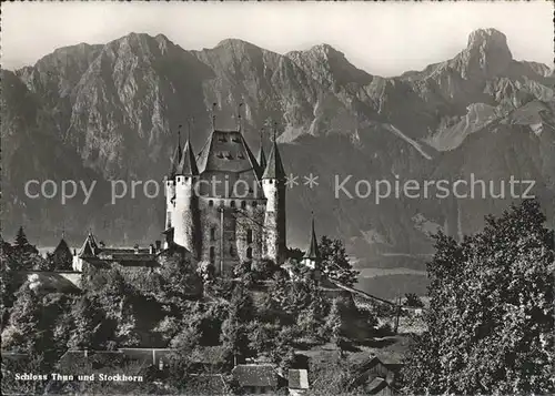 Thun BE Schloss Thun und Stockhorn Kat. Thun