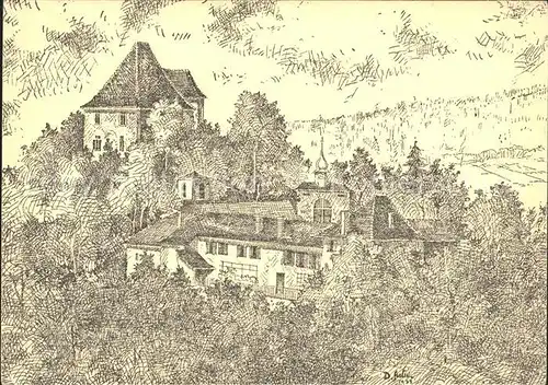 Aargau Kanton Kuenstlerkarte Schloss Liebegg Kat. Aarau