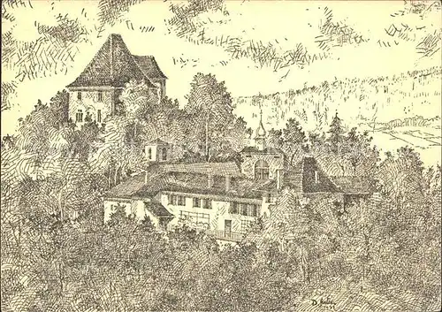 Aargau Kanton Kuenstlerkarte Schloss Liebegg Kat. Aarau