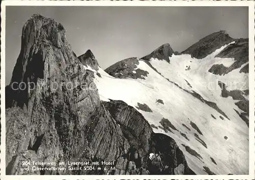 Saentis AR Felsenweg Hotel Obseravtorium Kat. Saentis