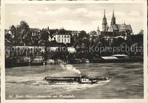 Basel BS Rheinfalz Dampfschiff Kat. Basel