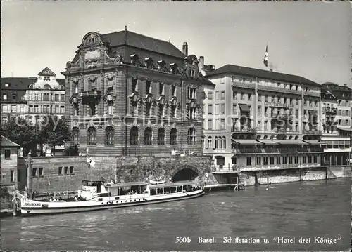 Basel BS Schiffstation Hotel drei Koenige Kat. Basel