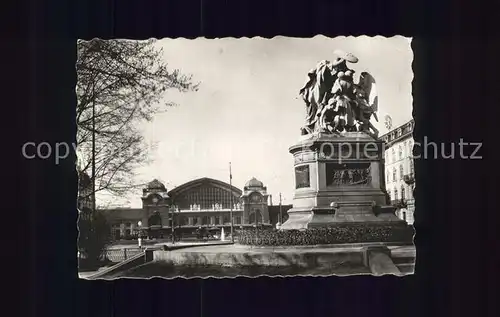 Basel BS Bundesbahnhof Strassburg Denkmal Kat. Basel