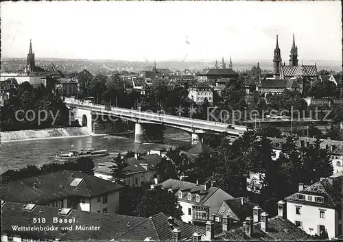 Basel BS Wettsteinbruecke Muenster Kat. Basel