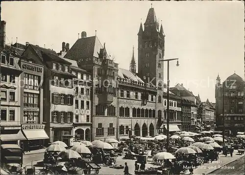 Basel BS Marktplatz Rathaus Kat. Basel