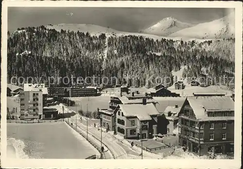 Arosa GR Bahnhof mit Tschuggenlift Kat. Arosa