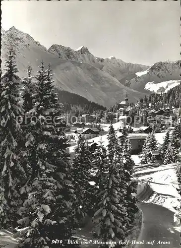 Arosa GR Teilansicht vom Alexandra Golf Hotel Kat. Arosa