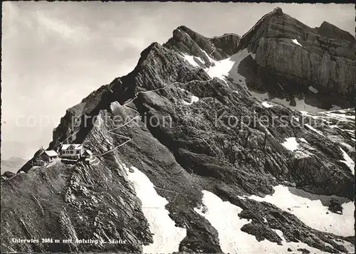 Tierwies mit Aufstieg zum Saentis Appenzeller Alpen Berghaus Bergwanderroute