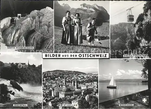 St Gallen SG Bilder aus der Ostschweiz Saentis SchwebebahnEbenalp Rheinfall Bodensee Kat. St Gallen