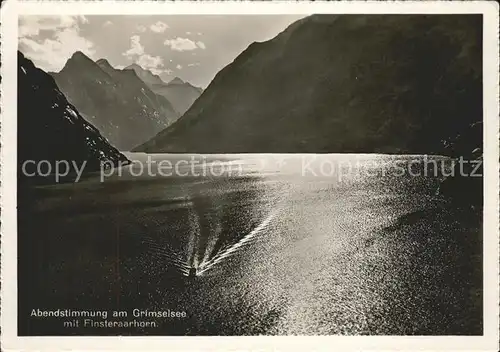 Grimselsee BE See am Abend mit Finsteraarhorn Kat. Guttannen