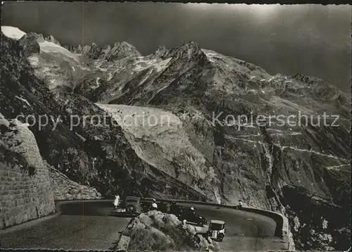 Grimsel Pass Hospiz Strasse Autos Rhonegletscher / Grimsel /Rg. Innertkirchen