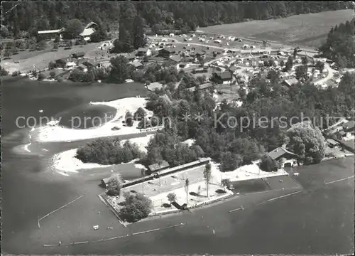 Interlaken BE Fliegeraufnahme Camp Manor Farm Thunersee Kat. Interlaken