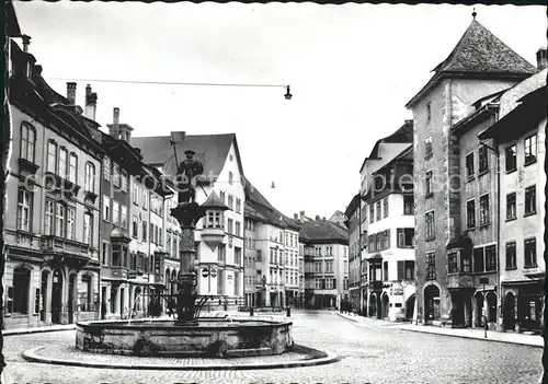 Schaffhausen SH Fronwagplatz Brunnen Kat. Schaffhausen