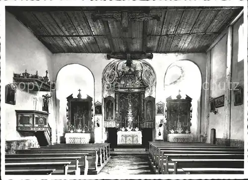 Mistail Kirche St. Peter Inneres aelteste Talkirche ca. 9. Jhdt.