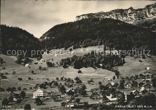 Amden SG Ortsansicht mit Alpen Kat. Amden