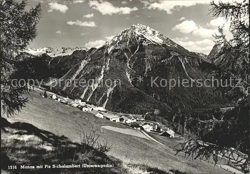 Manas Graubuenden Panorama mit Piz S chalambert Unterengadin