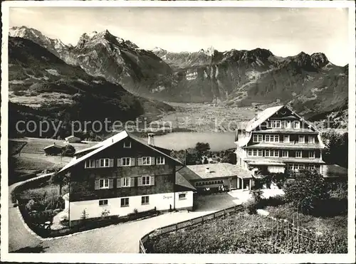 Amden SG Kurhaus Bergruh mit Walensee und Glarneralpen Kat. Amden