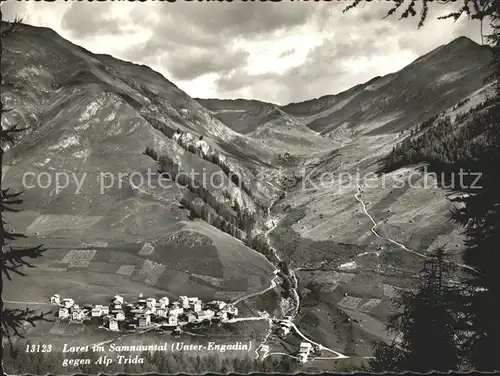Laret Panorama Samnauntal gegen Alp Trida Unterengadin