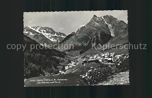 Laret Panorama mit Silvretta und Piz Ot Unterengadin