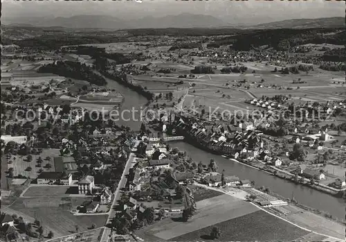 Mellingen AG Fliegeraufnahme Kat. Mellingen