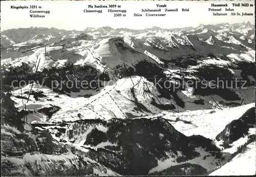 Obertoggenburg Blick vom Saentis Skipisten