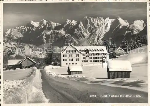 Rietbad Hotel Kurhaus im Schnee Kat. Nesslau