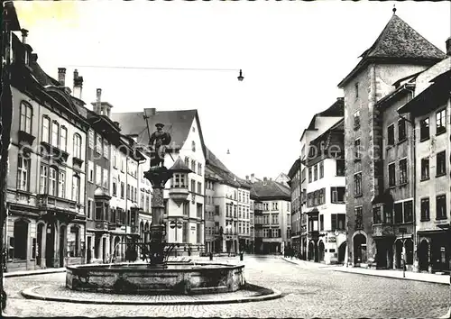 Schaffhausen SH Fronwegplatz Brunnen Kat. Schaffhausen