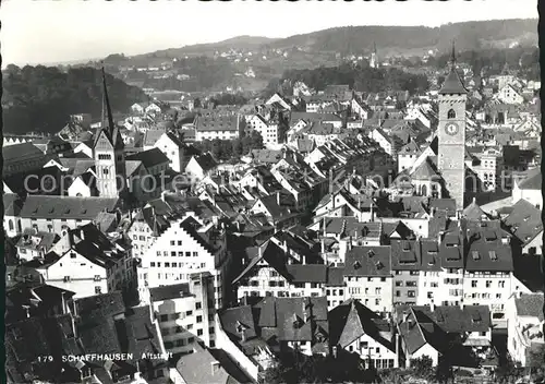 Schaffhausen SH Blick ueber die Altstadt Kat. Schaffhausen