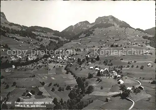 Amden SG Fliegeraufnahme mit Gulmen Kat. Amden