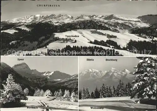 Toggenburg Skigebiet Churfirsten Speer Saentis Stockberg 