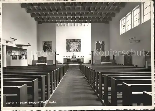 St Gallen SG Bruggen Kirche innen Kat. St Gallen