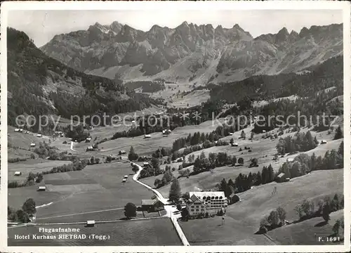 Rietbad Fliegeraufnahme Hotel Kurhaus  Kat. Nesslau