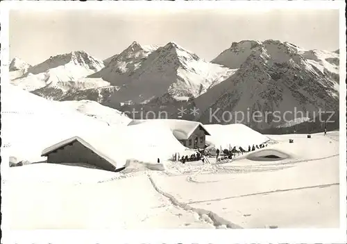 Arosa GR Carmennahuette mit Furkagruppe Kat. Arosa