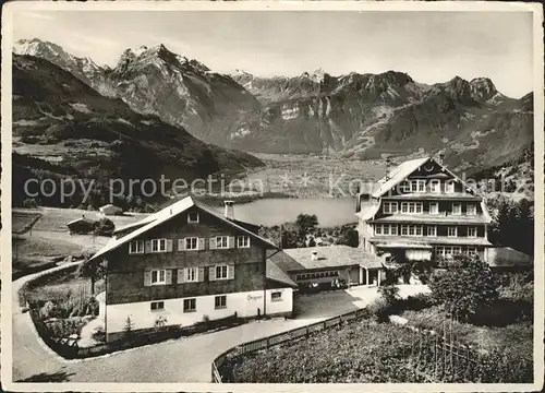Amden SG Kurhaus Bergruh mit Walensee und Glarner Alpen Kat. Amden