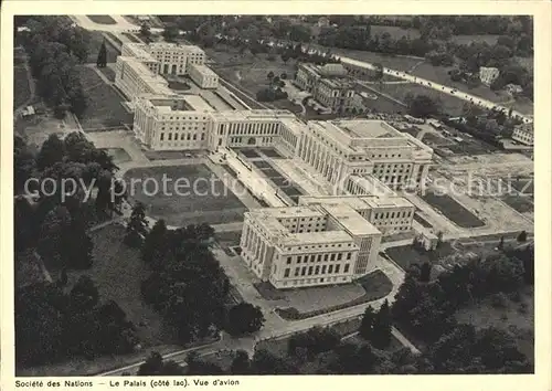 Geneve GE Societe des Nations Le Palais vue aerienne Kat. Geneve