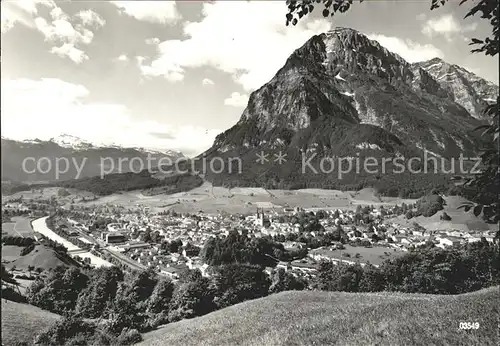 Glarus GL Panorama Blick gegen die Freiberge Kat. Glarus