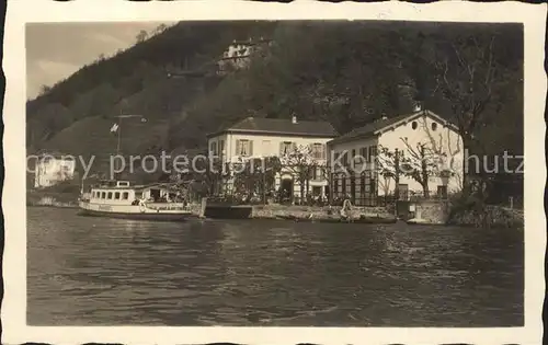 Cavallino TI Caffe Restaurant Pension Faehrboot / Caprino Lago di Lugano /Bz. Lugano City