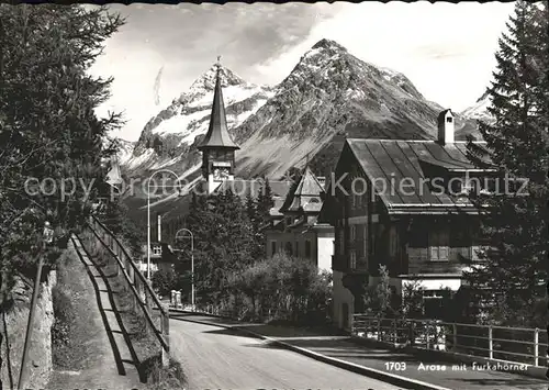 Arosa GR Dorfpartie mit Furkahoerner Kat. Arosa