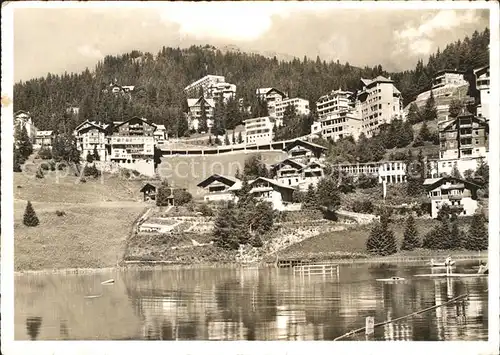 Arosa GR Dorf Blick auf Untersee Kat. Arosa