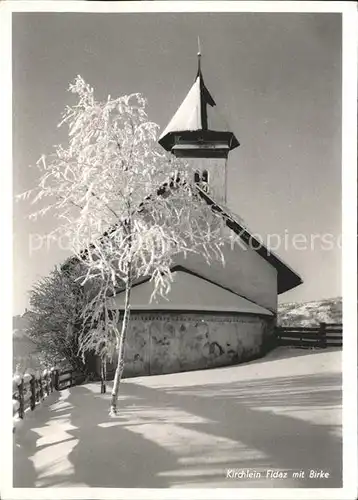 Fidaz GR Kapelle im Schnee Kat. Fidaz Flims