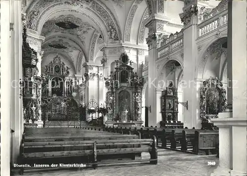 Disentis GR Inneres der Klosterkirche Kat. Disentis