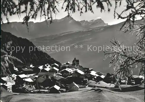 Feldis GR mit Piz Beverin und Bruschhorn Kat. Feldis Veulden